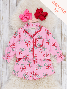 Candy Cane Cutie Cropped Pajamas