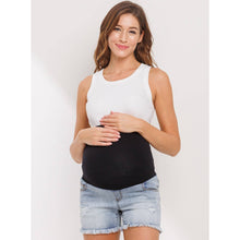 Load image into Gallery viewer, Frayed Denim Maternity Full Panel Shorts
