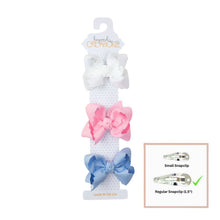 Load image into Gallery viewer, 3" Small Scalloped Edge Bow on Snap Clip (3 Pack)
