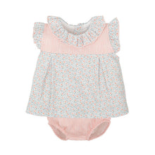 Load image into Gallery viewer, Babidu Girls' Short-Sleeve Floral Romper Set
