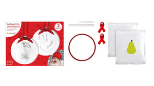 Babyprints Christmas DIY Keepsake Ornament, Set of 2