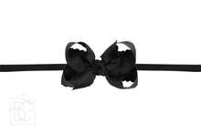 Load image into Gallery viewer, 1/4" Nylon Pantyhose Headband w/ Scalloped Edge Bow
