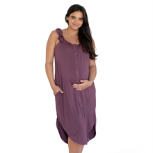Load image into Gallery viewer, Ruffle Strap Labor &amp; Delivery Gown
