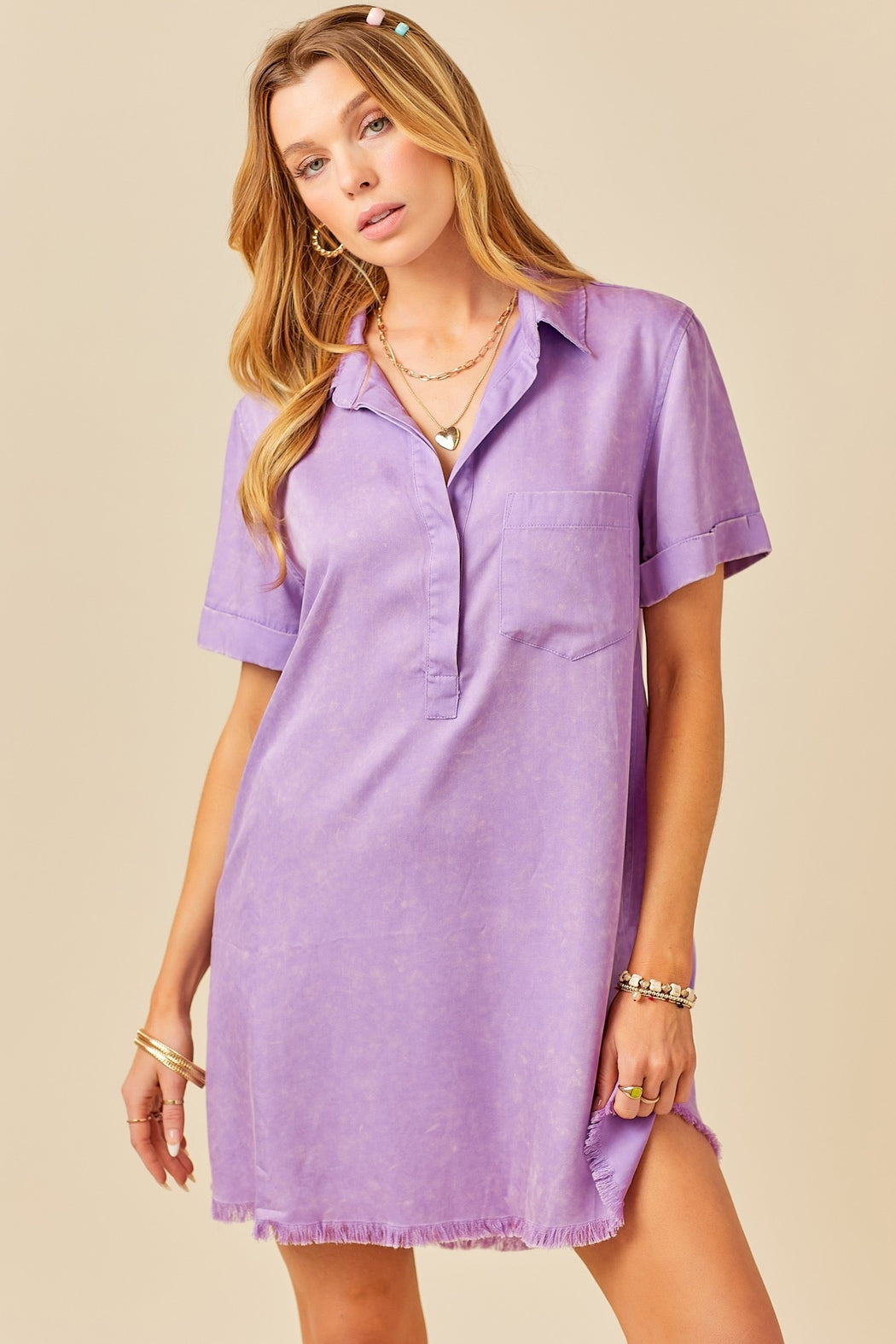 Jayda Washed Denim Shirtdress