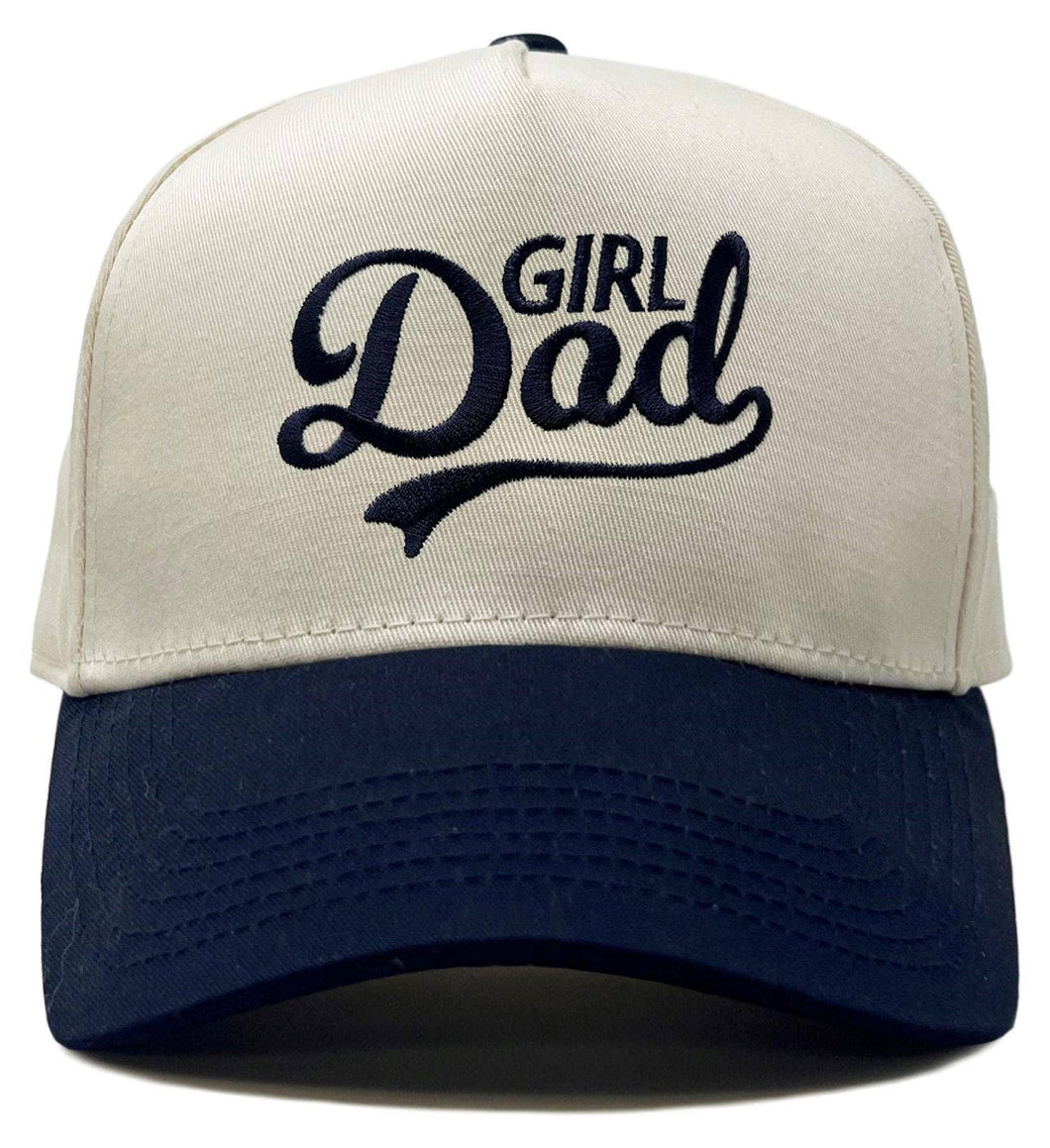 Two Tone Cap -  Girl Dad - Navy/Beige