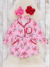 Load image into Gallery viewer, Candy Cane Cutie Cropped Pajamas
