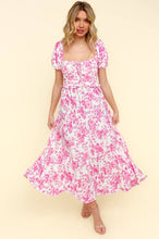 Load image into Gallery viewer, Faith Sweetheart Neck Bustier Floral Tiered Summer Dress
