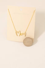 Load image into Gallery viewer, Pave Mom Pendant Necklace
