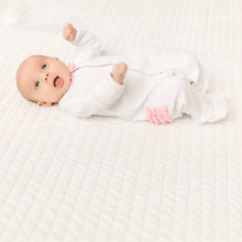 Load image into Gallery viewer, Evelyn's Classics Hand-Embroidered Ruffle Footie
