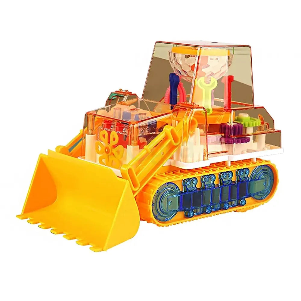Clear LED Mechanical Gear Forklift Toy
