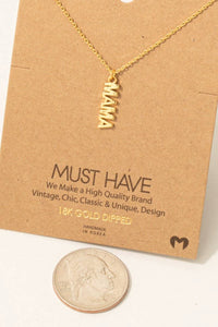 Flat Mama Pendant Necklace