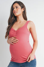 Load image into Gallery viewer, Mauve Sweetheart Sleeveless Maternity Top
