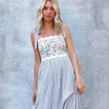 Ray Ric Rac Floral Midi
