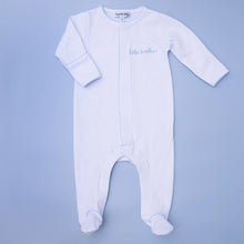 Load image into Gallery viewer, Magnolia Baby Little Brother Embroidered Footie
