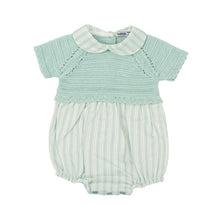 Load image into Gallery viewer, Babidu Boys' Short-Sleeve Romper with Peter Pan Collar
