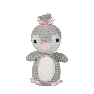 Zubels Penguin Hand Crochet Rattle