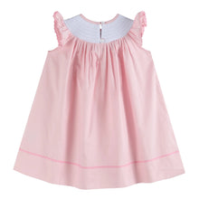 Load image into Gallery viewer, Pretty Pink Easter Bunny Smocked Bishop Dress
