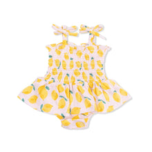 Load image into Gallery viewer, Sunny Lemons Smocked Bubble with Skirt
