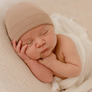 Tan Newborn Hospital Hat