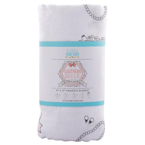 Southern Belle Baby Muslin Swaddle Receiving Blanket