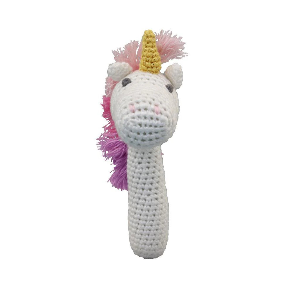 Zubels Unicorn Crochet Stick Rattle