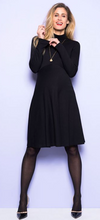 Load image into Gallery viewer, Vanessa High Neck Black Dress
