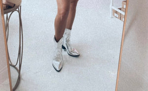 Bambi Silver Boots