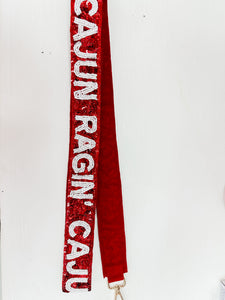 Beaded Or Sequin Cajuns Purse Strap